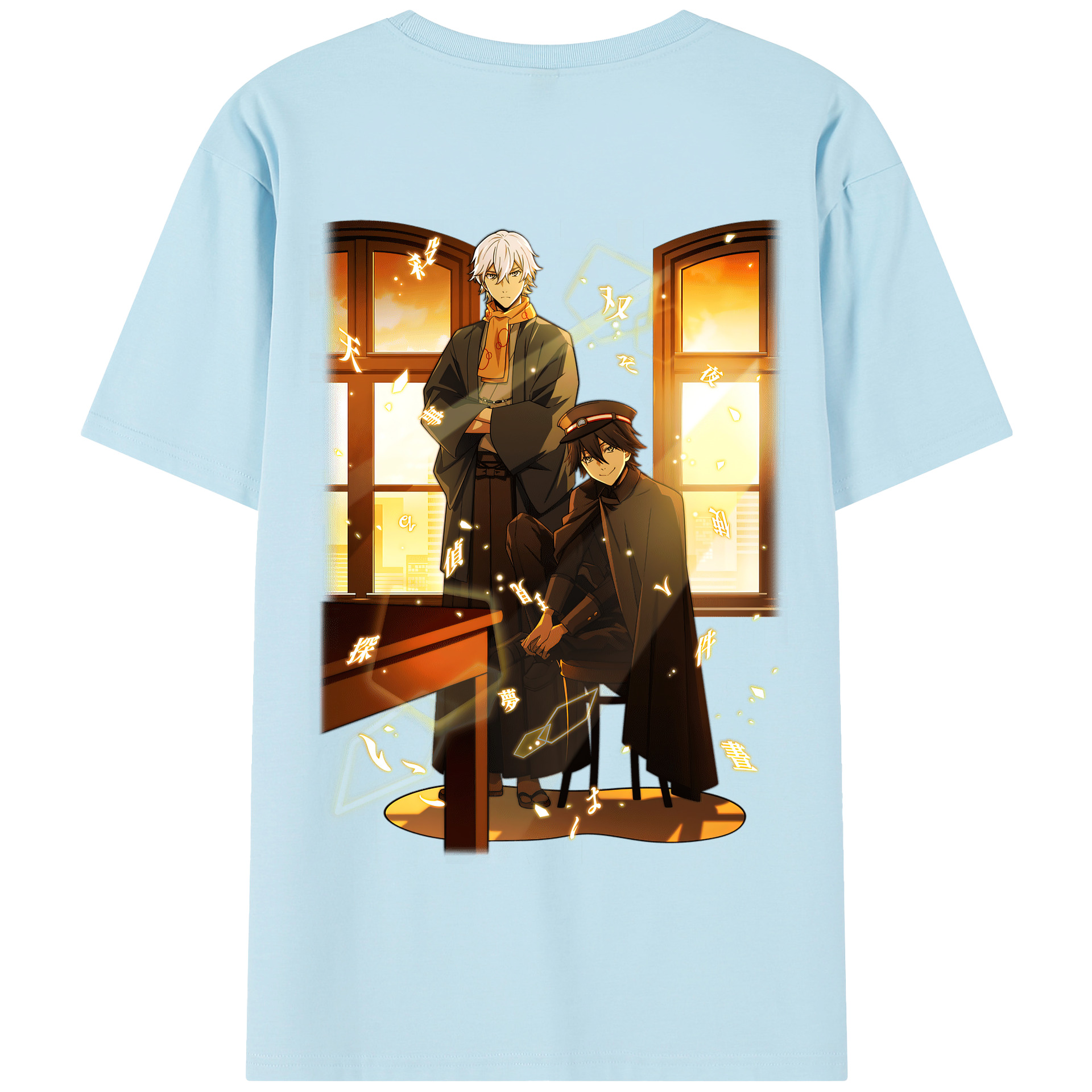（画像用） 文豪ストレイドッグス Bungo Stray Dogs 綿100％半袖Tシャツ（背面プリント）